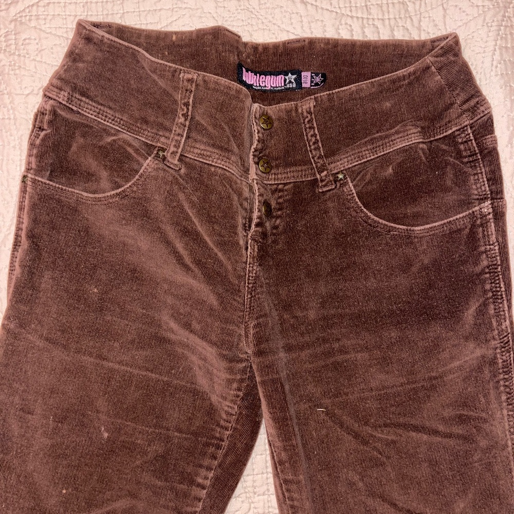 Vintage Bubblegum Womens Size 8/10 Brown Suede Flare Leg Flares Pants Y2K